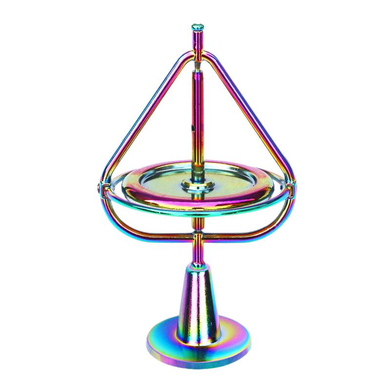 Colorful Metal Gyroscope Rotating Ornament Decompression Toy