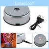 Versatile 110v-220v 3d Crystal Laser Display Lamp Stand With Original Rotating Led Night Light Adapter