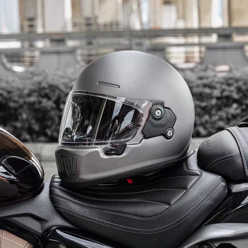 Retro Full Face Motorcycle Helmet Adult Commuter Electric Bike 3C Certified