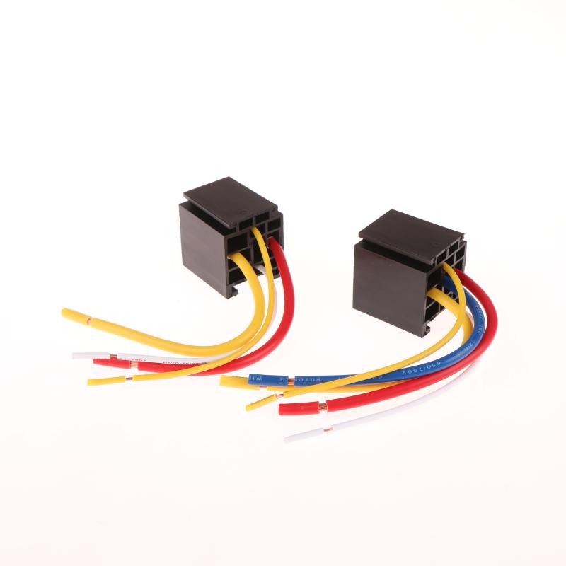 1 Комплект Фара Кондиционер Мотоциклы DC12V DC24V Реле 80A 4/5 Контактное Водонепроницаемое Автомобильное Реле с Проводной Колодкой