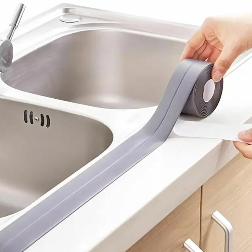 1 рулон водонепроницаемой и плеснестойкой уплотнительной ленты для туалета, самоклеящаяся уплотнительная лента для кухни и ванной комнаты, водонепроницаемая лента для ванной комнаты