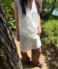 Milo Woman Lace-Trimmed Draped Dress [Ivory]