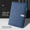 Saffiano Leather Diary Planner Cover Personalized Custom Logo Notebook Cards Organizer with Power Bank and USB Flash Drive