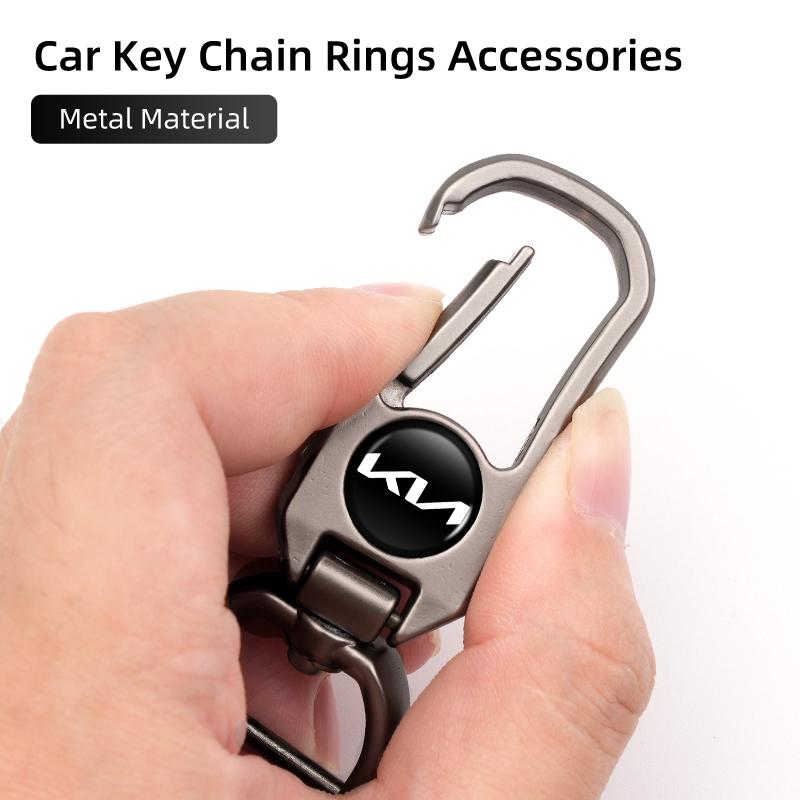 URDV7 Aluminum Alloy Car Styling Keychain Emblems Keyring Key Decoration Ring For KIA Ceed Sportage Rio K5 K2 Optima Cerato Venga