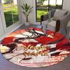 Cherry Blossom Romance Custom Name Round Area Rug Carpet Rug For Living Room Bedroom Sofa Playroom Decor Nonslip Floor Mat