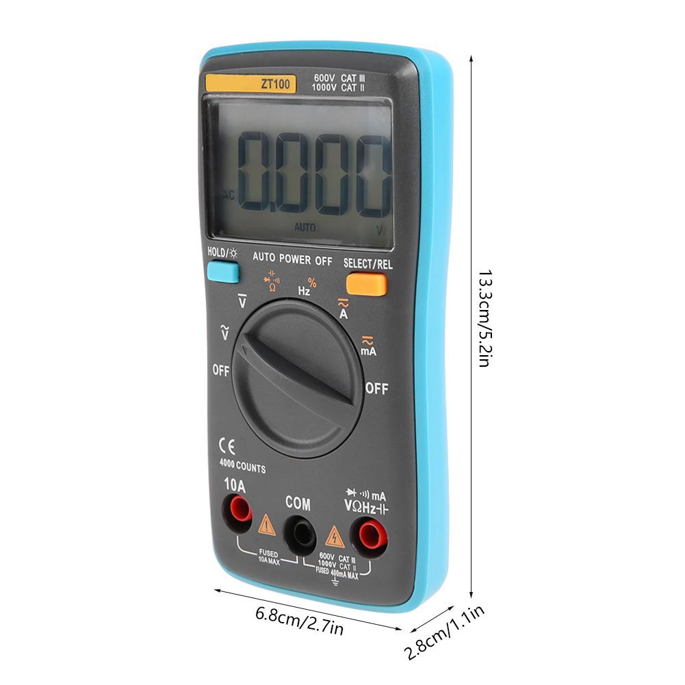 ZT100 4000 Отсчетов Портативный Мини Автоматический Цифровой ЖК-Дисплей Тестирование Емкости Мультиметр