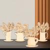 1Pc Wooden Painting Crafts Multilayer Handmade DIY Home Decoration Creative Gifts Bouquet Ornament Vase Decoration Fake Flowers