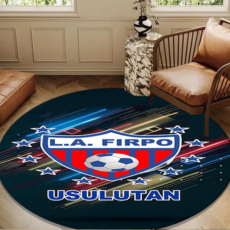 Firpo Soccer Crest Round mat Home Decor, Chair rug For livingroom,Bedroom, doormat home decor Birthday Gift Christmas Gifts