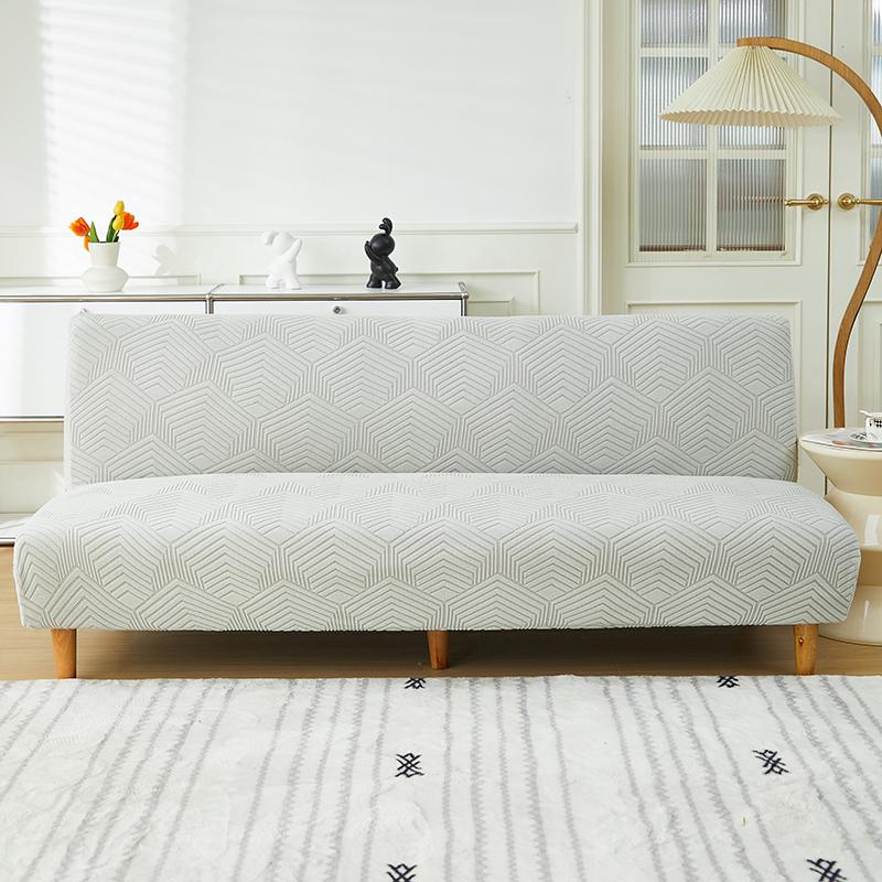 1 Pc Jacquard Sofa Bed Cover Stretch Futon Cover For Living Room Bedroom Stretchable Splash Can Be Easily Moved