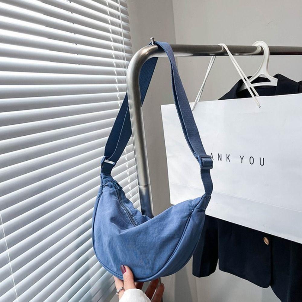 Nylon Hobos Crossbody Bag Handbag Half-moon Bag Casual Canvas Dumpling Bag  Girls