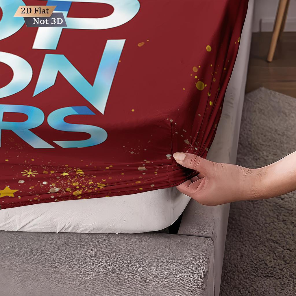 3 Рождественских K-Pop Охотника на демонов Принт Бесшовный Комплект Простыней Несколько Размеров Покрывало Спальня Постельное Белье Декор Машинная Стирка