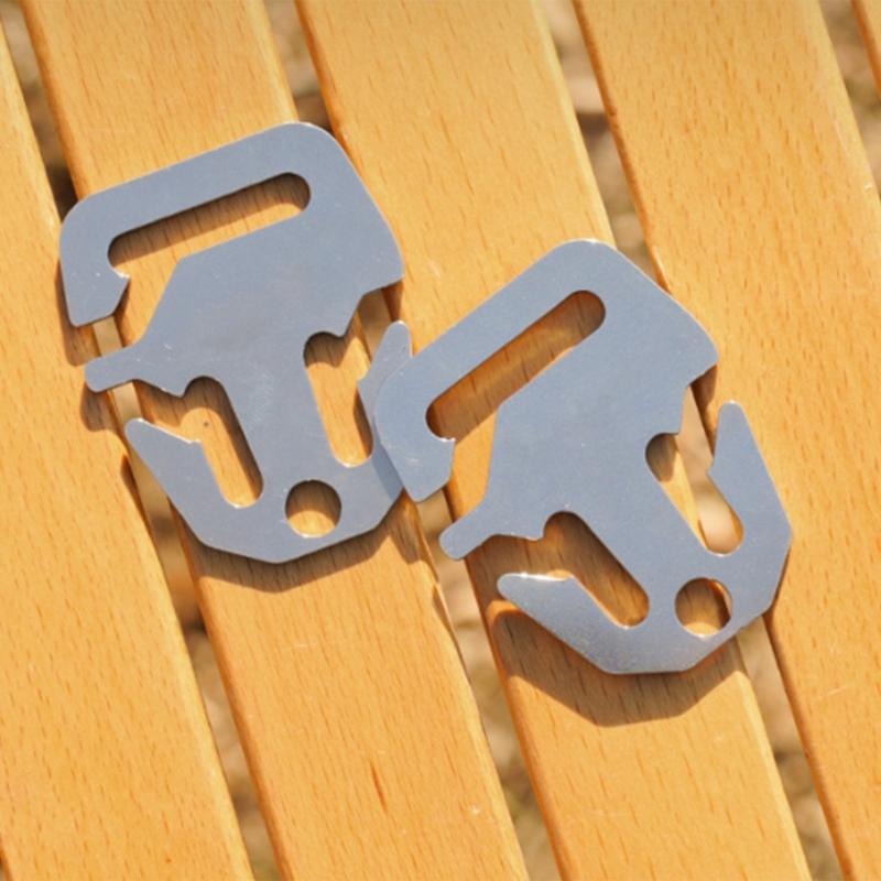 Tent Rope Tensioner Tent Wind Rope Buckle Tension Rope Carabiner Clip Closures for Tent Stainless Steel Rope Tensioner