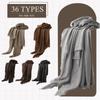 36 Types Of Gray Style Women'S Cotton And Linen Solid Color Japanese Beach Long Strip Retro Fringed Scarf Shawl