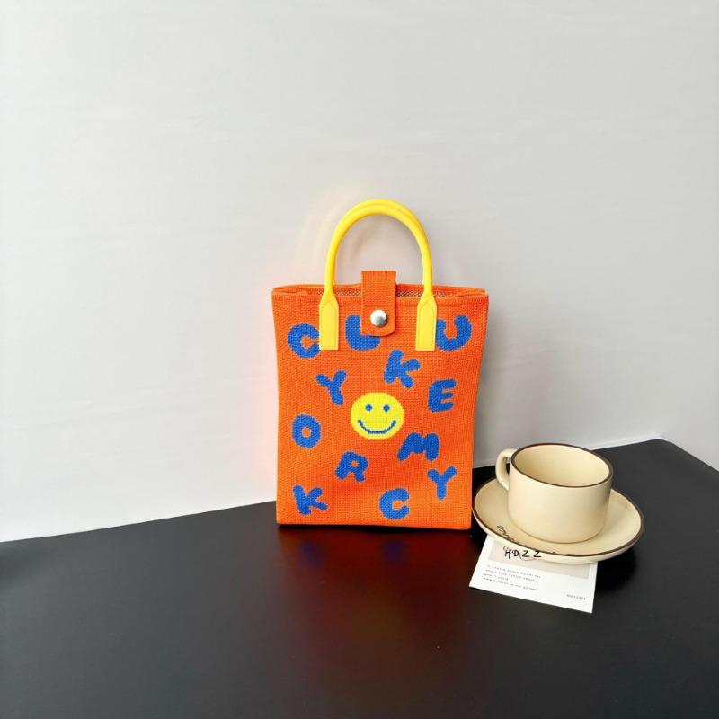 Премиальный стиль, сумка для мобильного телефона большой вместимости, вязаная сумка, нишевая, универсальная, на плечо, мессенджер, мультяшная, модная, дамская сумочка