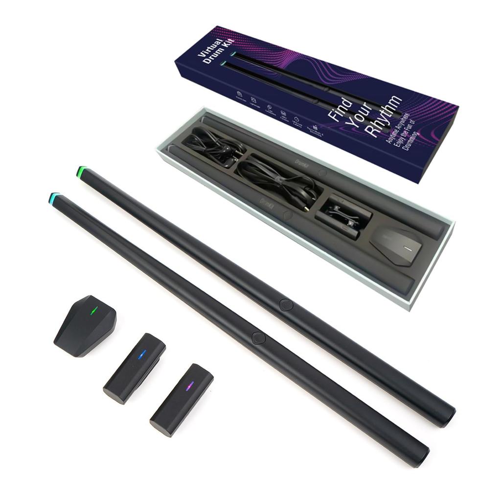 Air Drum Stick Set Drum Console Stand Adapter Simulation MIDI Compatible Virtual Reality Drum Set