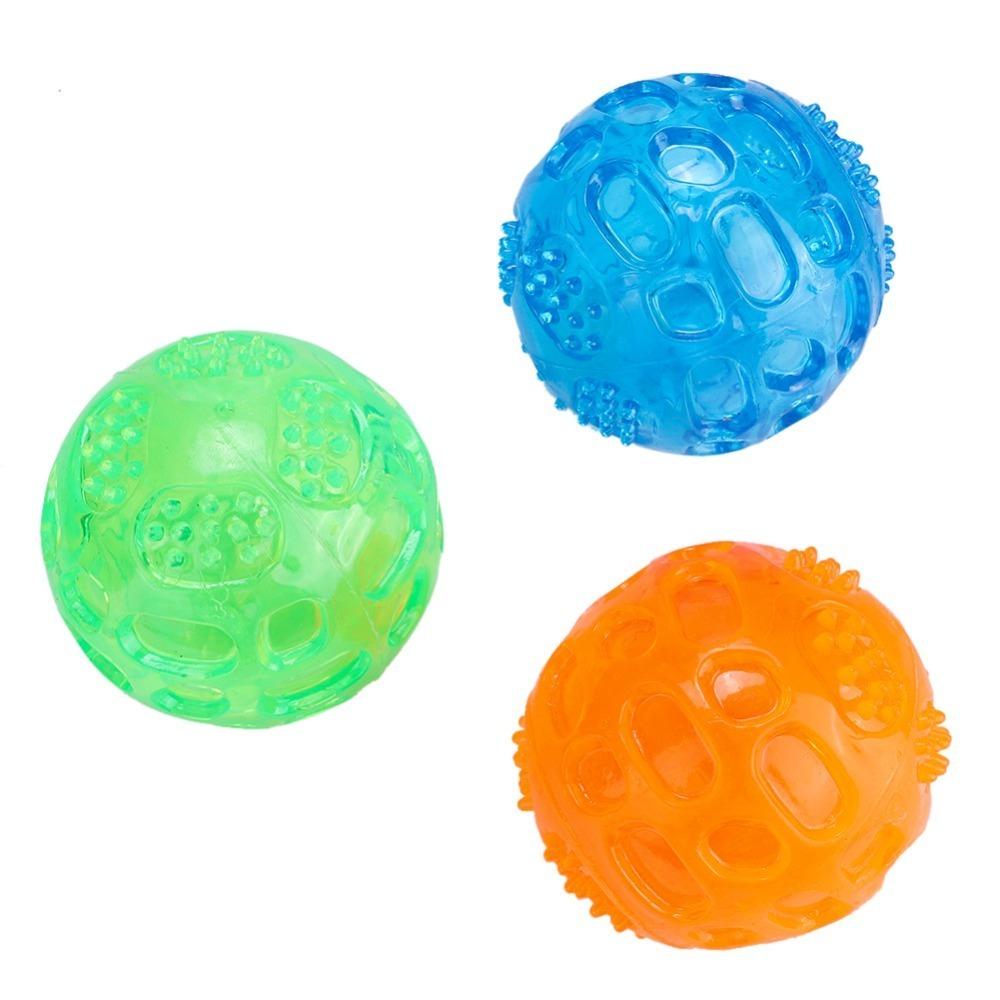 3Pcs Bite Tough Dog Chew Ball TPR Hollow Pet Teething Toy Pet Interactive Ball Pet Interaction