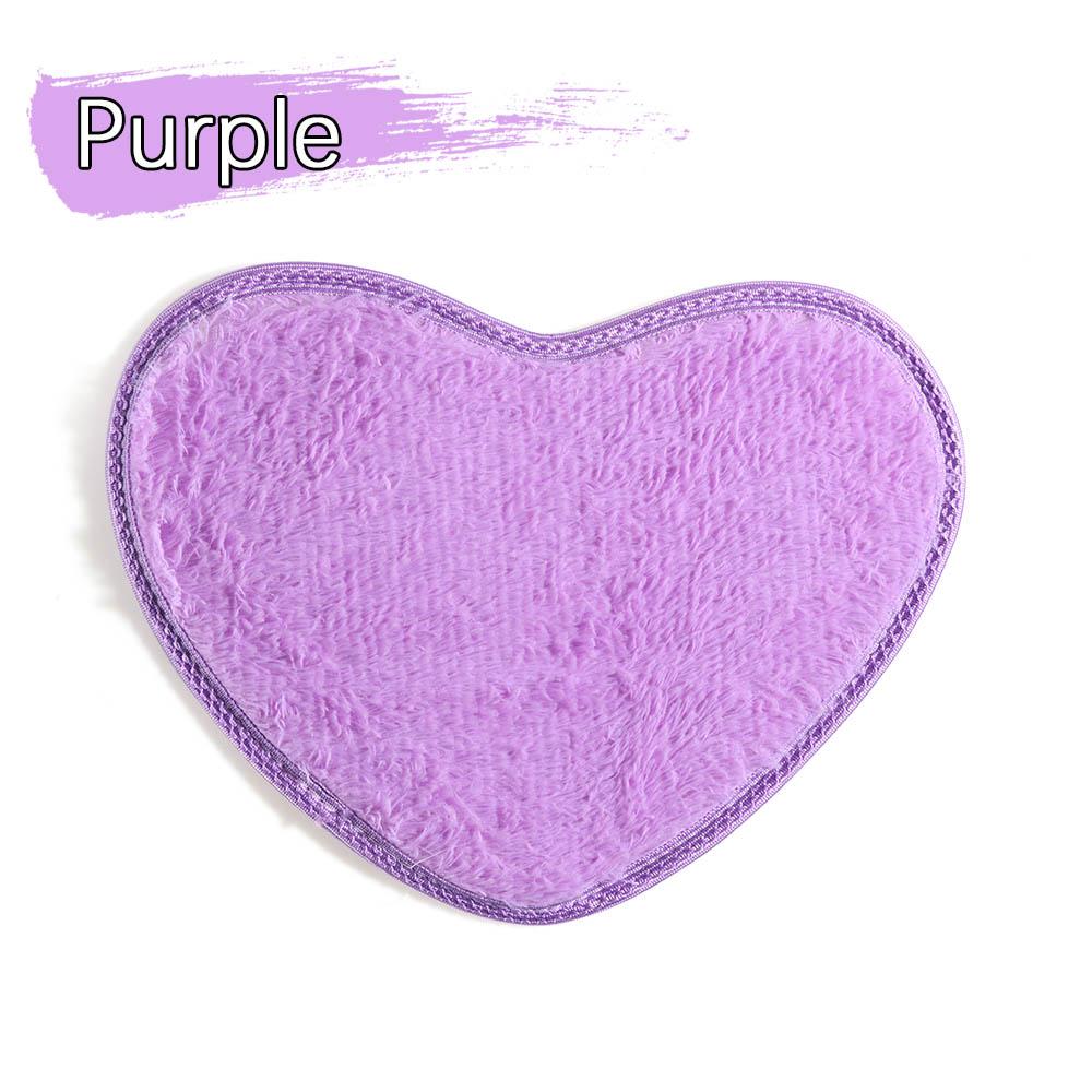 40x30cm Fashion Soft Nonslip Floor Memory Foam Flannel Carpet Bath Rug Heart Mat