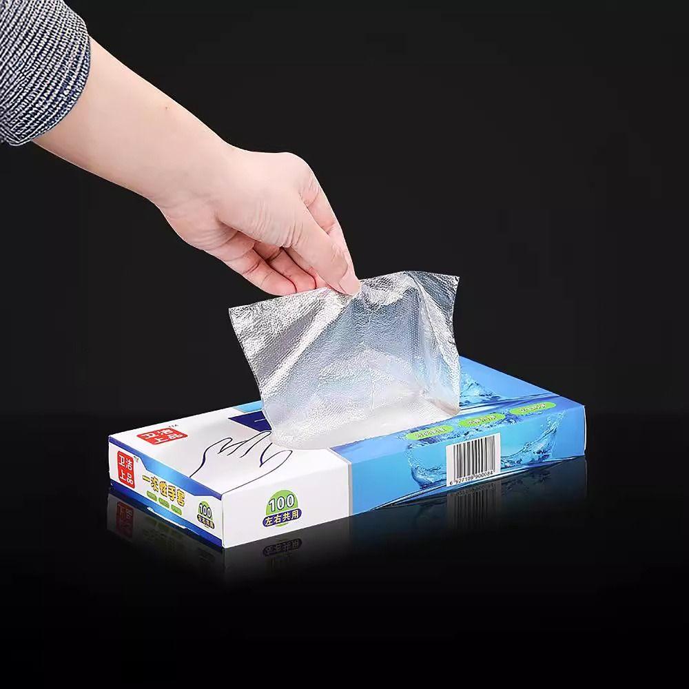 100Pcs/box Thickened TPE Cleaning Gloves Transparent Latex Free Gloves For Household Market