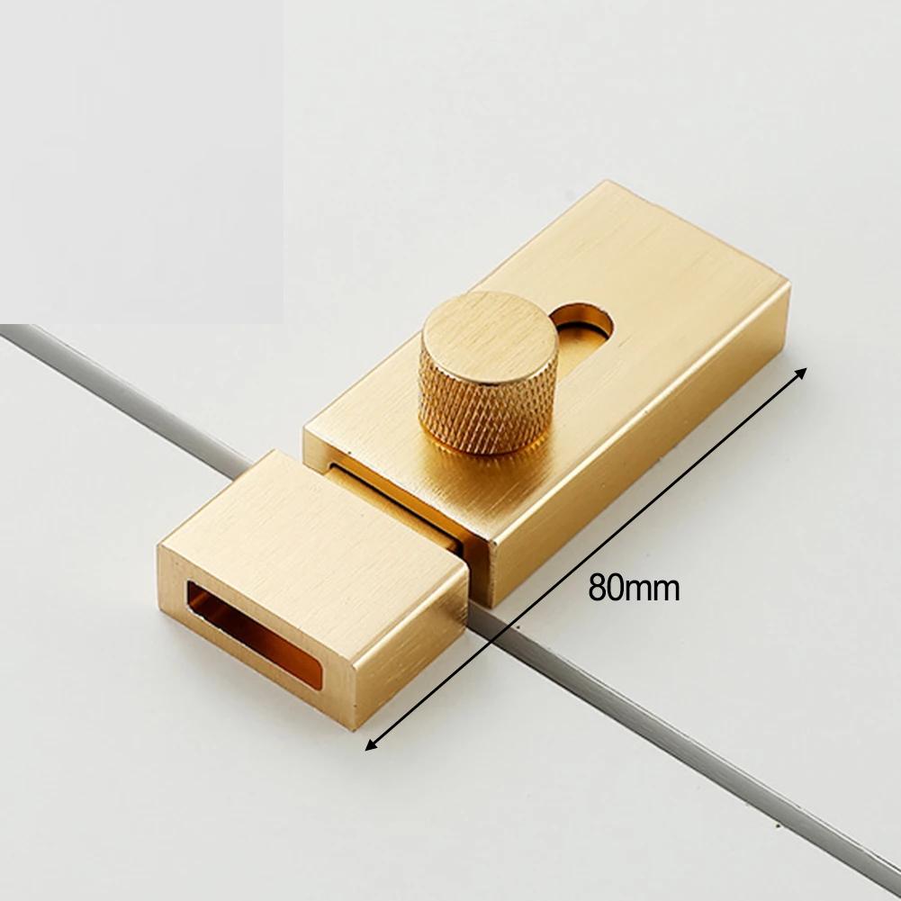 Дверной замок Защелка Безударный дверной болт Раздвижные болты Противоугонный замок безопасности Алюминиевый сплав Туалет Дверной замок Защелка для ворот Фурнитура