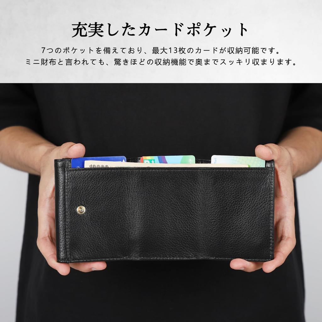 Mini Wallet for Men and Genuine Slim Travel Card Coin Gift Box and Lightweight [imeetu] Tri-fold Women, Lightweight, Leather, Wallet, Compact, Case,