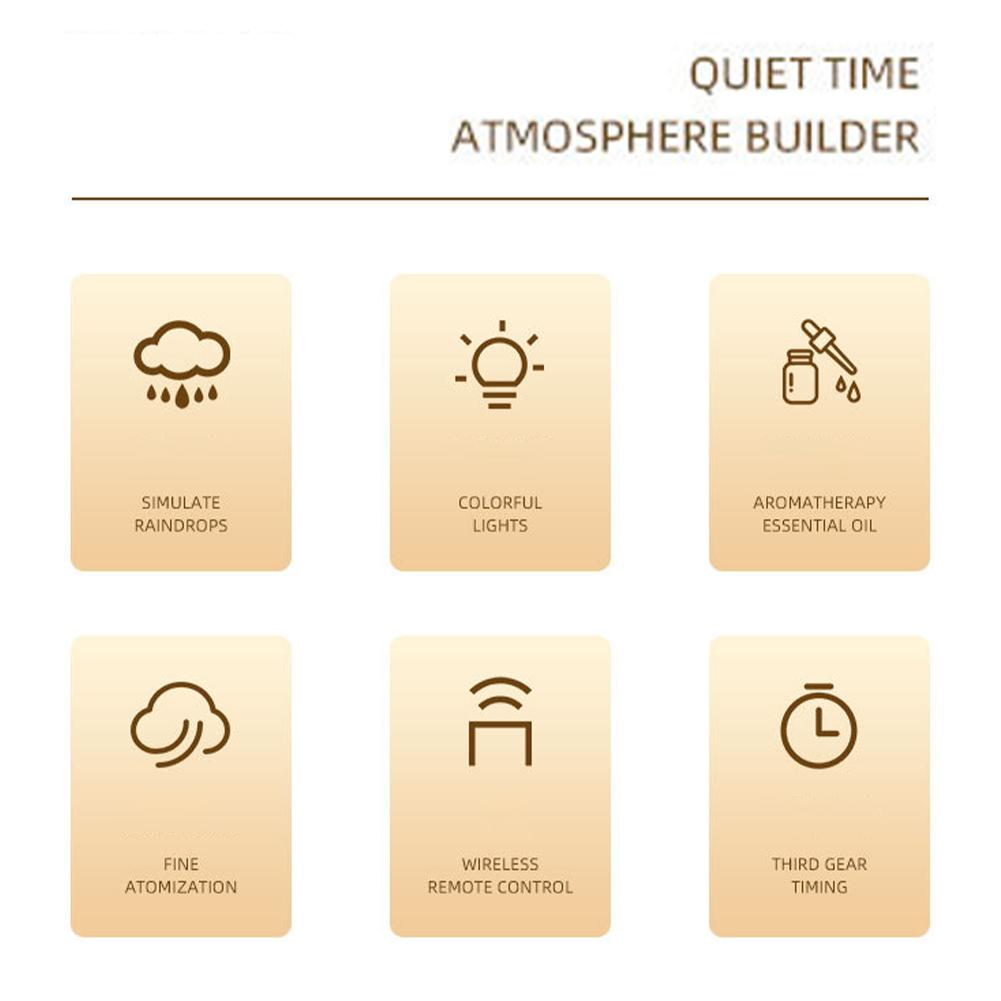 Rotating Umbrella Humidifier with Remote Essential Oil Diffuser Auto Shut-Off Aromatherapy Diffuser for Home Office