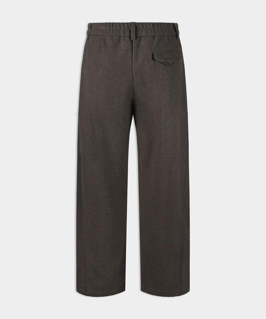 BIRBANTE Шерстяная смесь C.L Fit Эластичная талия Широкие брюки - Коричневый