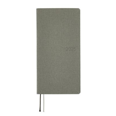 Hobonichi Techo 2025 Weeks Colors/Дымчато-серый, Начинается в апреле, Неделя слева, Тонкий вертикальный