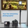 B040 Metal Tabletop Clip-On Camera Phone Live Streaming Stand Retractable Rod with 1/4 Screw Interface