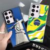 Brazil Brazilian Flag Shockproof Phone Case for Samsung Galaxy S26 Edge S25 Ultra S24 FE S23 Plus S21 Cover Anti Fall Fundas