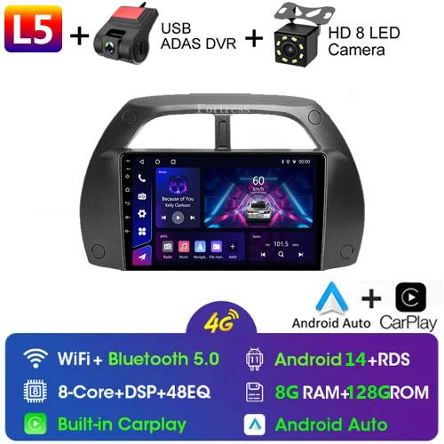 8G+128G CarPlay 2din Android AutoRadio GPS мультимедийный проигрыватель для Toyota RAV4 Rav 4 2001 2002 2003-2006 DSP IPS 2 DIN стерео
