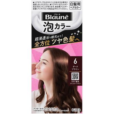Blaune Bubble Color 6Темно-коричневый 108 мл (Квази-лекарство) Пена для окрашивания седых волос Краситель для седых волос Для использования на протяжении всего процесса окрашивания (одноразовое использование