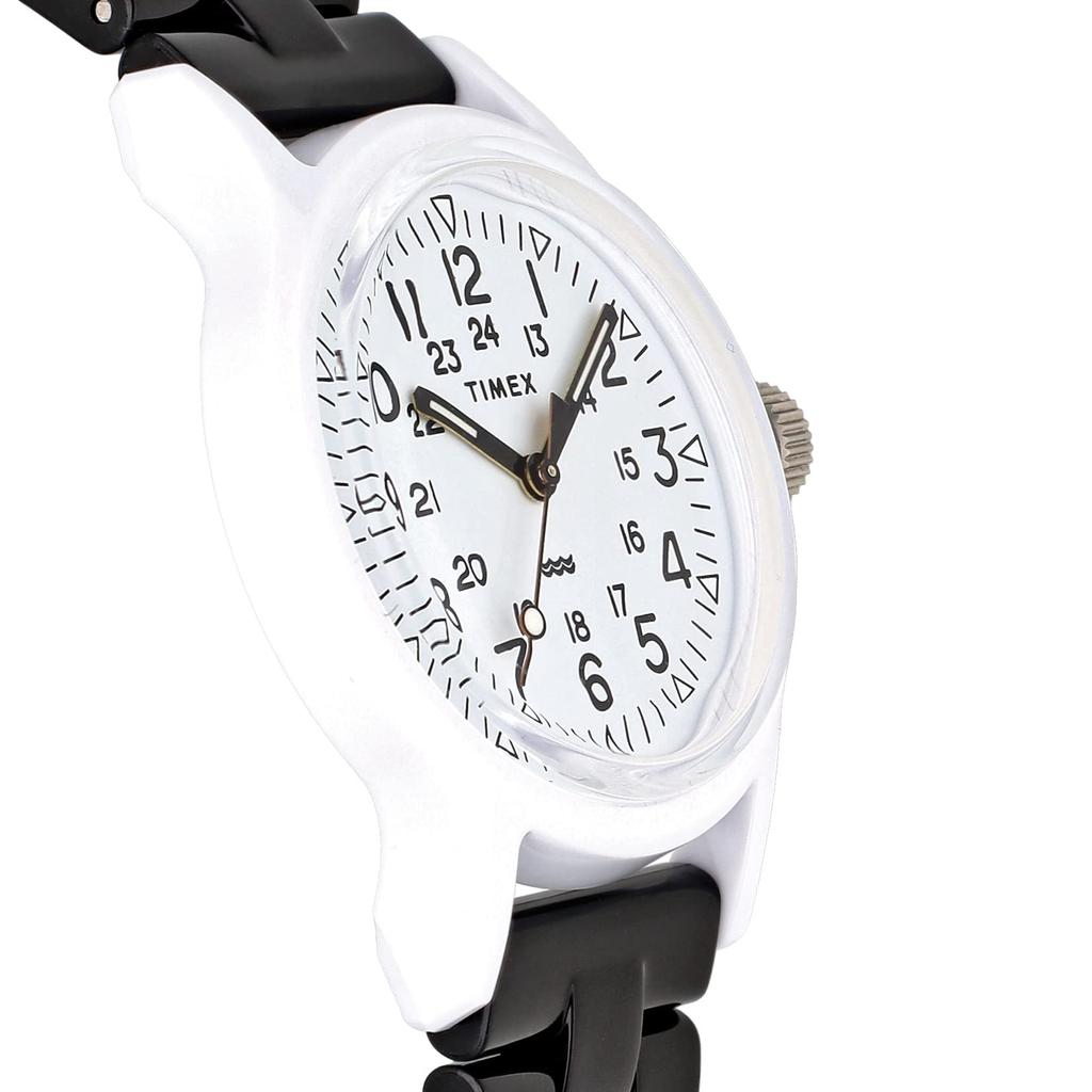Часы Timex Original Camper Classic Tile Collection Белый циферблат Смола Кварцевые 36MM Американские часы унисекс Черный [TIMEX] TW2V19900-1