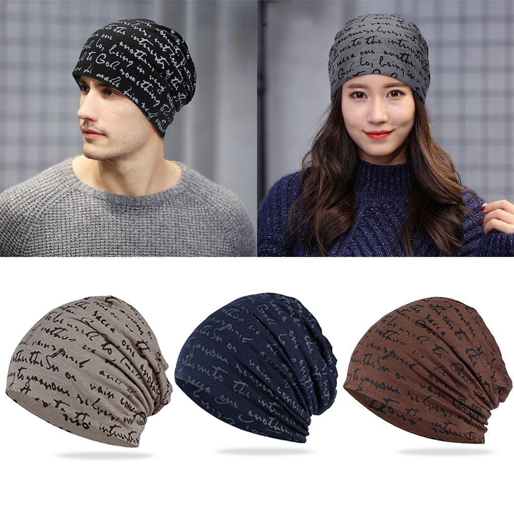Women's Knit Cap Goth Bonnet Head Wrap Men's Hat Nightcap Hip Hop Beanies