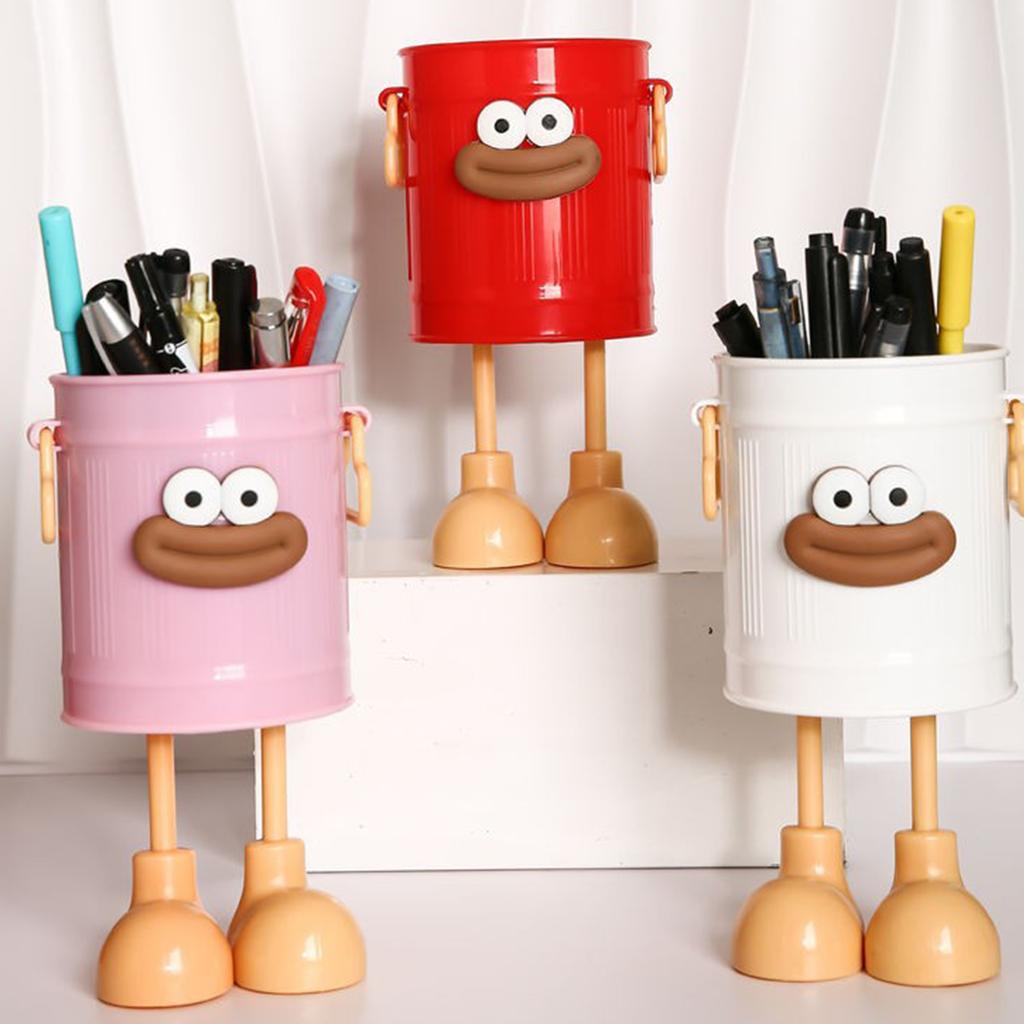2Pcs Cartoon Pen Stand Multifunctional Desk Organiser Decorative Pencil Cup Pen Storage Container For Office Home