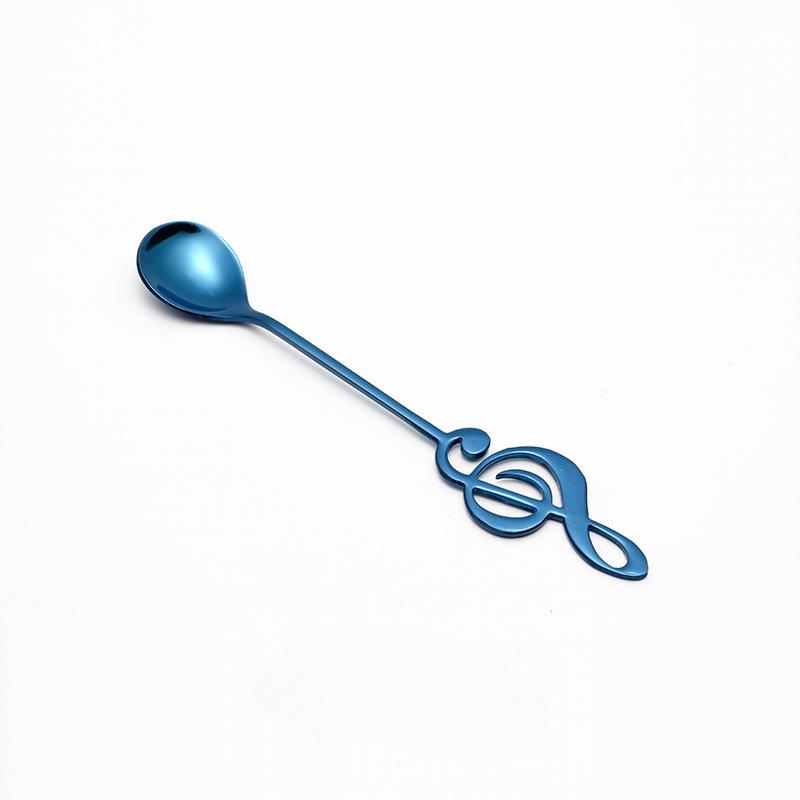 Кофейные ложки Кофейная посуда из нержавеющей стали Музыкальная нота Креативная кофейная ложка для молока Перемешивание десертной ложки для мороженого Посуда