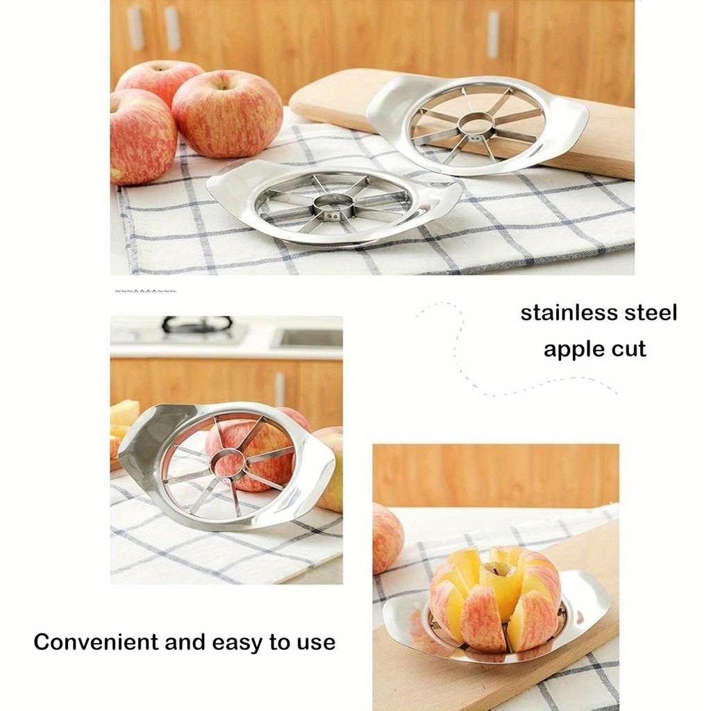 Stainless Steel Apple Slicer Corer with 8 Blades, Heavy Duty Apple Cutter for Kitchen Use, Apples up to 4 Inches