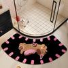 Diatom Mud Floor Mat Household Water Absorption Quick-drying Foot Mat Cartoon Puppy Bathroom Floor Mat Curved Bathroom Anti-slip Mat