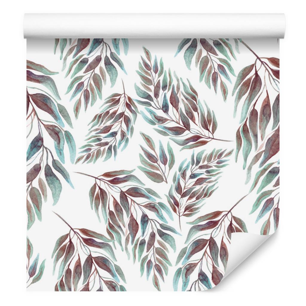 Leaves and branches and watercolor wallpaper for living room and bedroom 50x1000