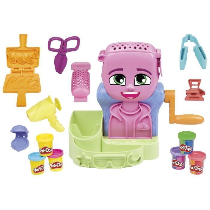 Play-Doh Salon de coiffure, coffret de pâte a modeler avec 6 pots, Classique, des 3 ans