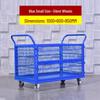 Stackable Guardrail Hand-Push Cart with Cover for Warehouse Logistics and Goods Handling