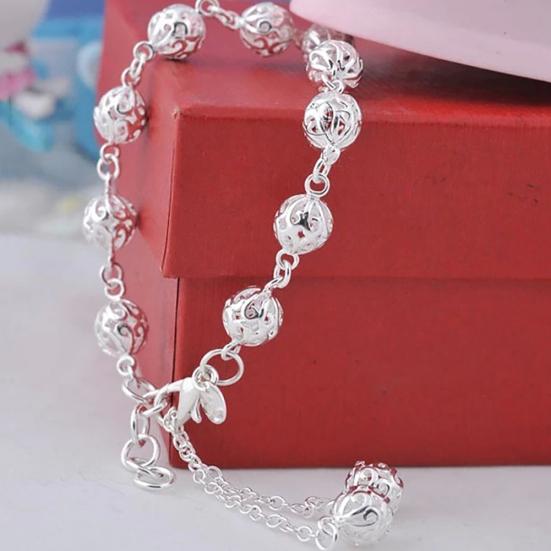 Женский однотонный полый шар, кулон, браслет на запястье, ювелирный подарок для вечеринки