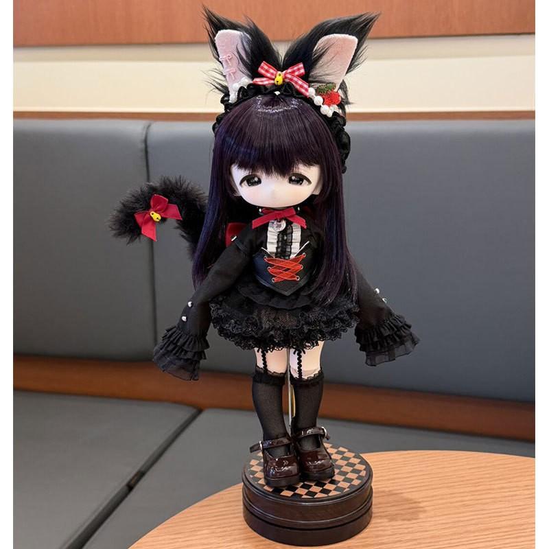 6-inch BJD Doll Outfit Set Catgirl Maid Dress With 36 Design Cotton Fabric 15-35 Old Collectors