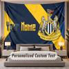 Custom Name Text Tapestry Newcastle United FC Personalized Polyester Wall Tapestry For Bedroom And Room