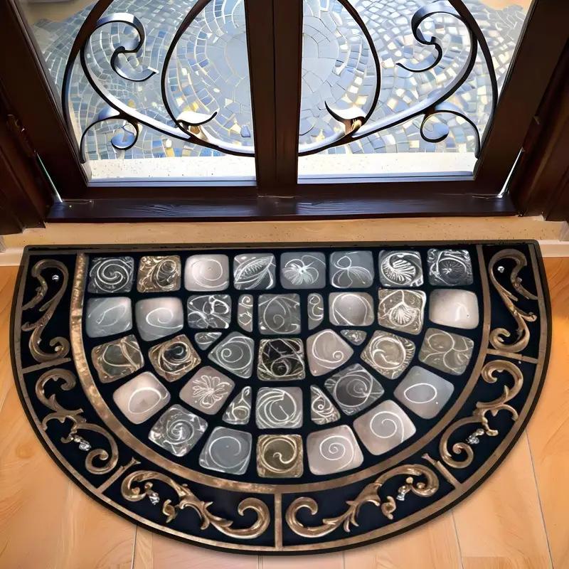 Semi-circular Carpet Retro American Home Floor Mat Entrance Mat