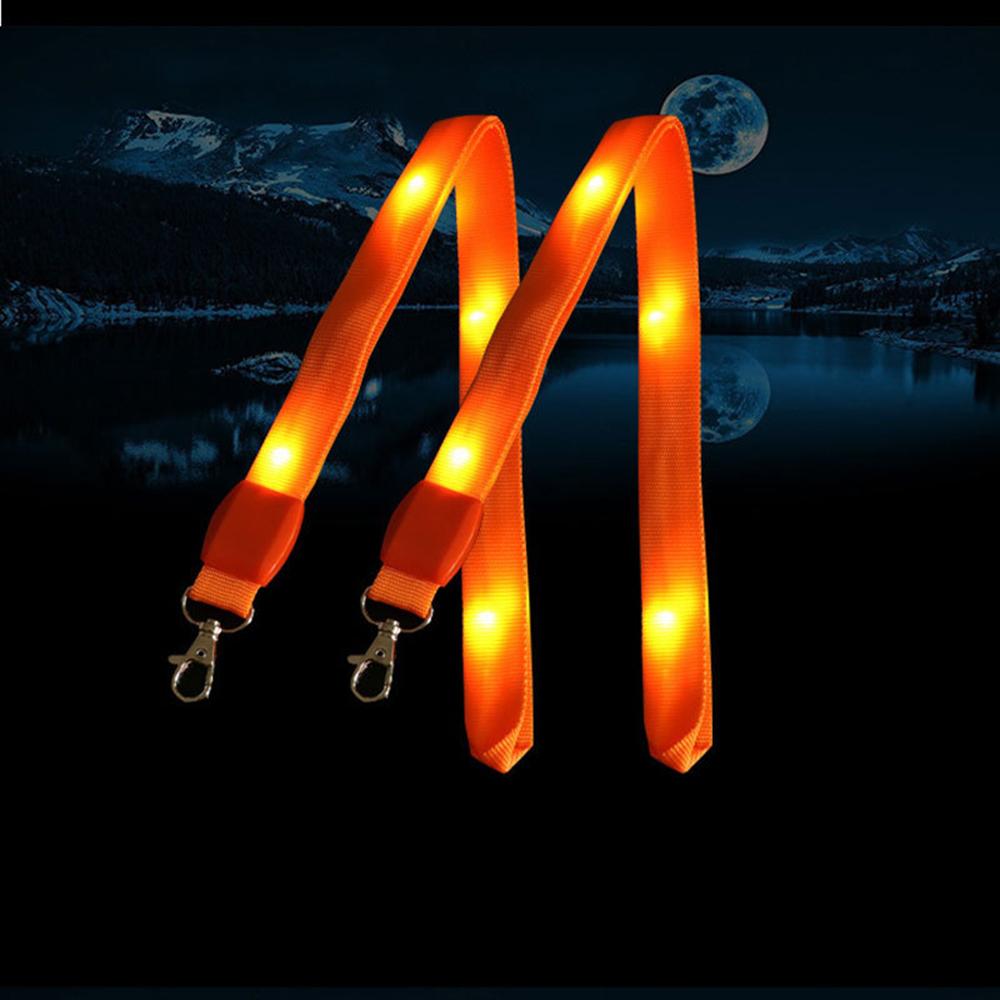 LED Light Up Neck Strap Flashing Lanyards Card Holder ID Badge Case Cruise Lanyards Keychain
