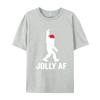 Jolly Af Bigfoot Santa Christmas Sasquatch T Shirts Tops Tees for Unisex High Quality All Cotton T Shirt Camisas Basicas Hombre