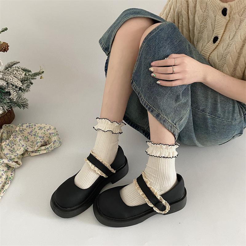 Простые кожаные туфли на платформе в британском стиле с круглым носком, женские, осень-зима 2025, новые французские повседневные туфли-лоферы на толстом каблуке