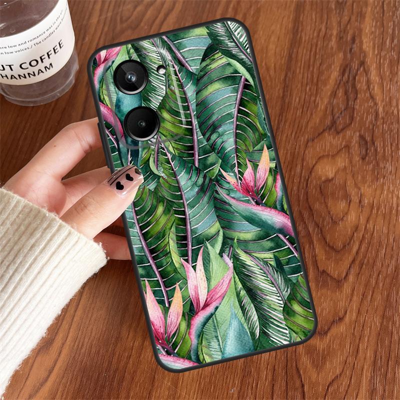 Ретро Растение Банановый Лист Для Realme 15 14 11 12 13 Pro Plus C35 C71 C75 C65 C55 C63 C61 C53 C51 C67 GT6 GT7 Pro Чехол