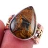 Natural Pietersite Gemstone Handmade 925 Sterling Silver Two Tone Ring S.7 g3U41