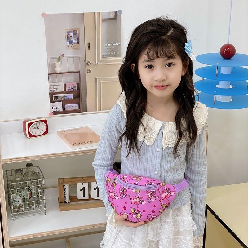 Childrens Cartoon Nylon Waist Bag With Lightweight Design For Daily Use